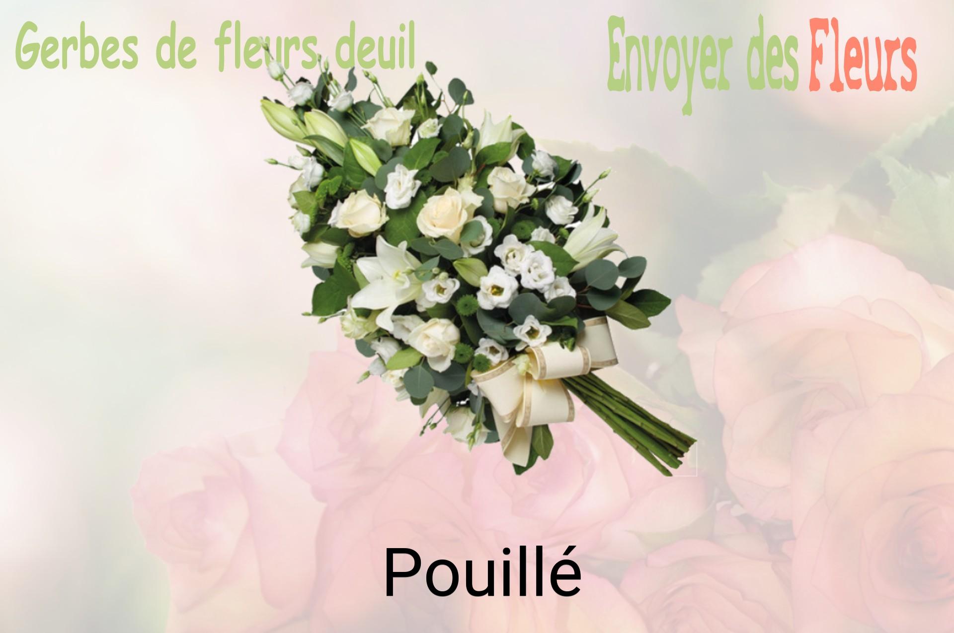 Gerbe de fleurs de deuil livrée à Pouillé